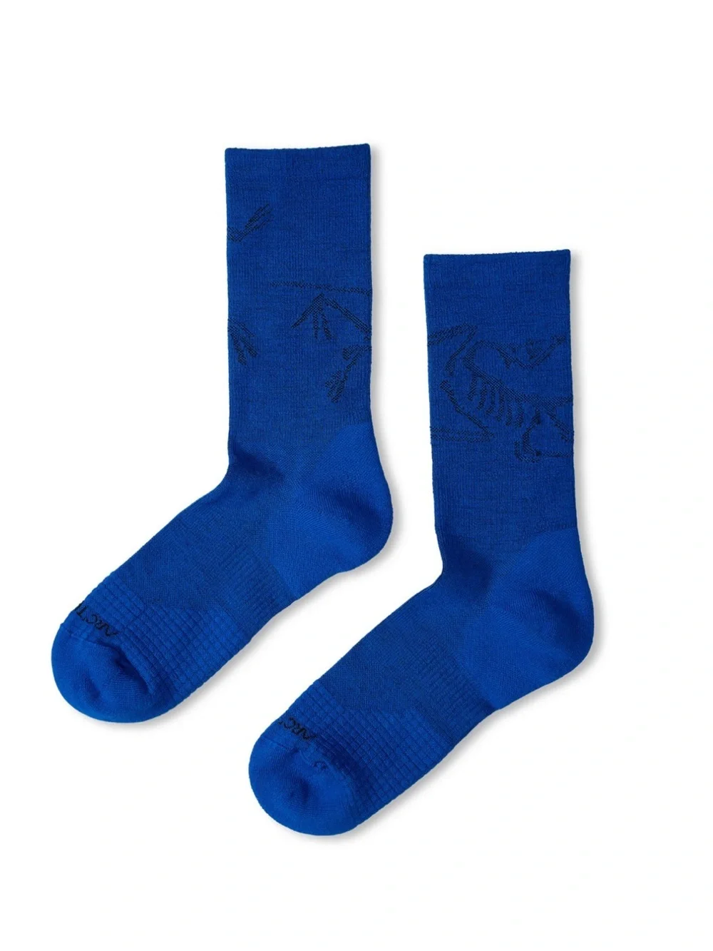 Arc’teryx Men's Medium Merino Wool Mid Bird Sock Adult Women's Blue Black NWT